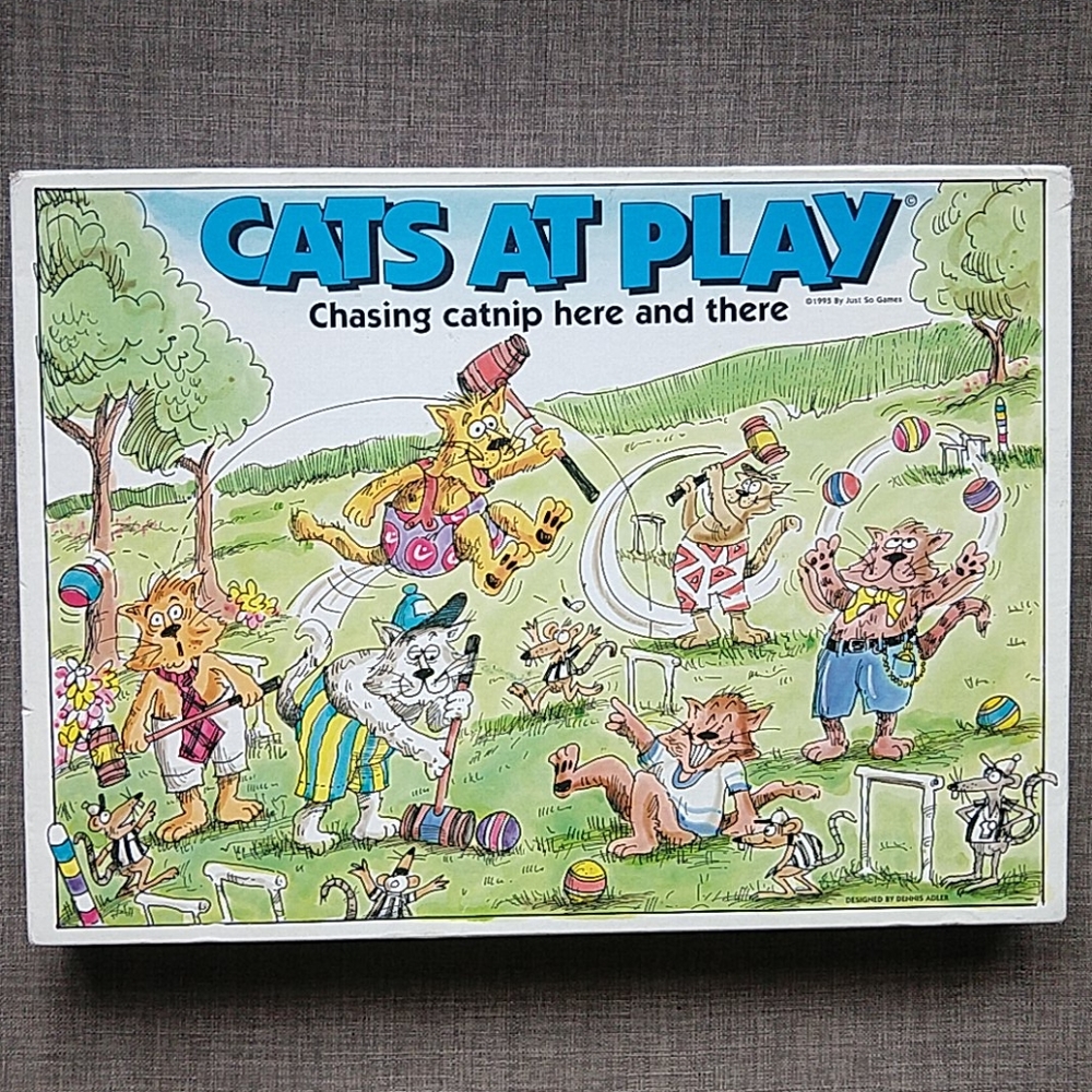 Cats At Play Vintage Board Game David Adler